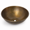 Vasque à poser Laiton - ⌀ 40x18cm - Martelée & Vieillie -