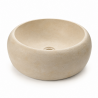Vasque Marbre Beige - ⌀ 40cm - Hauteur 14cm - Bombée Lisse -
