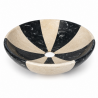 Vasque à poser Marbre Noir Fossile & Beige - ⌀ 40x15cm - Bol Lisse -