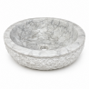 Vasque à poser Marbre Blanc - ⌀ 40x15cm- Bol Eclaté -