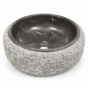 Vasque à poser Marbre Gris - ⌀ 40x15cm - Bombée Eclatée -