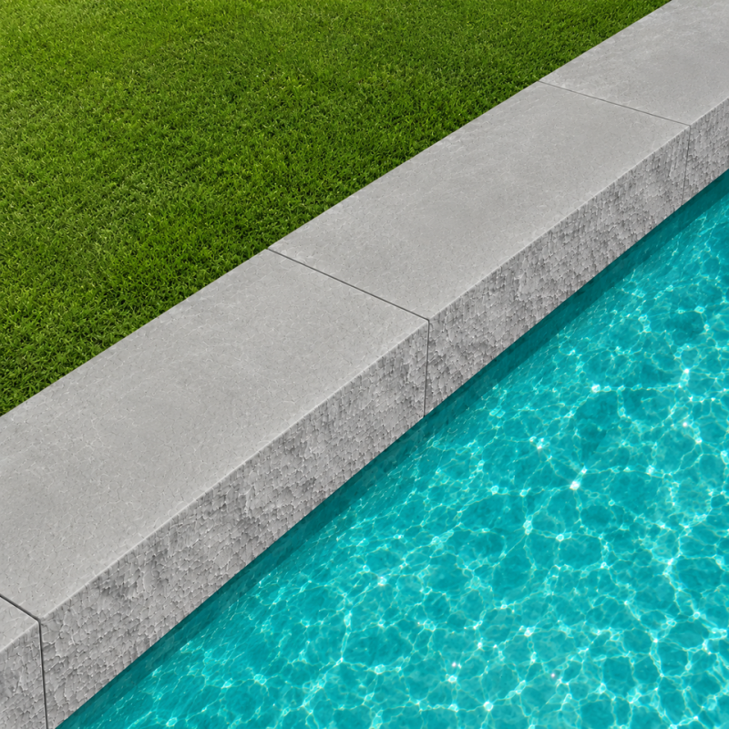 Margelle de piscine en Grès d'Inde Kandla - Gris - 100x35x15cm -