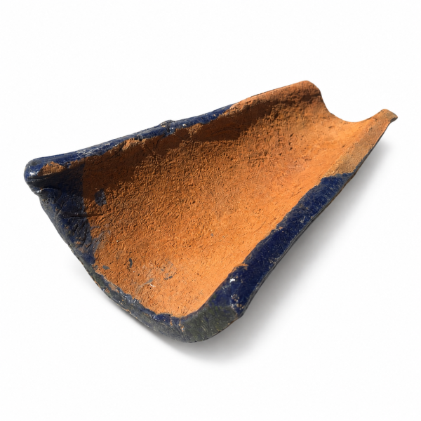 Tuile Marocaine - Vernissée Bleu - ≈ 30x16/10cm -