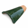 Tuile Marocaine - Vernissée Verte Emeraude - ≈ 30x16/10cm -