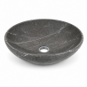 Vasque à poser Marbre Grise - ⌀ 40x15cm - Bol Lisse -