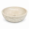 Vasque à poser Marbre Beige - ⌀ 40x15cm - Bol Eclaté -