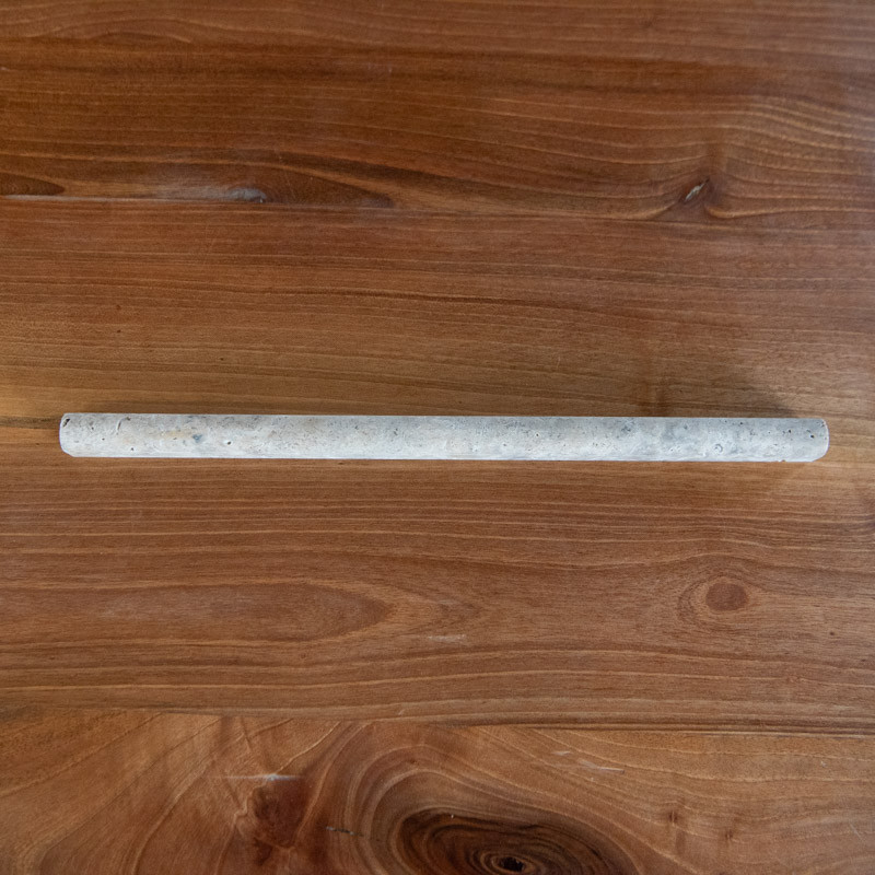 Bâtonnet Travertin Gris - Silver - 30,5x 2 cm - Épaisseur 15 mm - Vieillie -