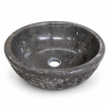 Vasque Marbre Gris - ⌀ 40cm - Hauteur 14cm - Bol Eclaté -