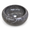 Vasque à poser Marbre Gris - ⌀ 40x15cm - Bombée Lisse -