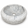 Vasque Marbre Blanc - ⌀ 40cm - Hauteur 14cm - Bombée Eclatée -