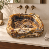 Vasque à poser Marbre Onyx - 50x40x15cm - Eclatée Naturelle -
