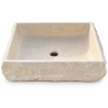Vasque à poser Marbre Beige II - 50x40x15cm - Eclatée Naturelle -