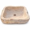 Vasque à poser Marbre Beige III - 50x40x15cm - Eclatée Naturelle -
