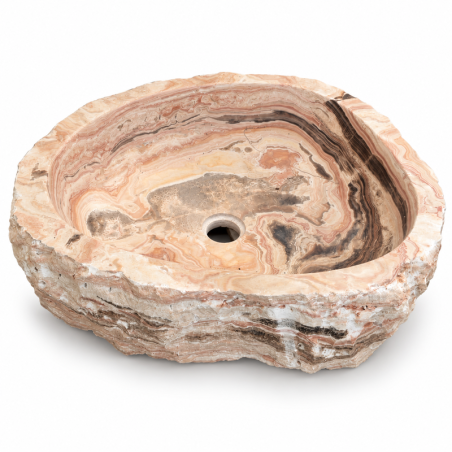 Vasque à poser Marbre Onyx IV- 55x45x15cm - Eclatée Naturelle -