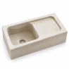 Lave Main à poser Travertin Beige - 40x20x12cm - Lisse -