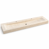 Vasque à poser Travertin Beige - 170x45x10cm - Cuve Arrondie Profondeur - Bord droit - Lisse -