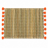 Sets Artisanaux- Osier - ≈ 40X30cm - Pompom - Orange -