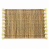 Sets Artisanaux- Osier - ≈ 40X30cm - Pompom - Jaune -