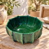 Saladier Artisanal - Emaillé - ≈ Ø25x10cm - Cactus -