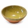 Saladier Artisanal - Emaillé - ≈ Ø25x10cm - Bol Vert Olive -
