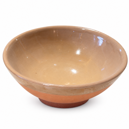Saladier Artisanal - Emaillé - ≈ Ø25x10cm - Bol Beige -
