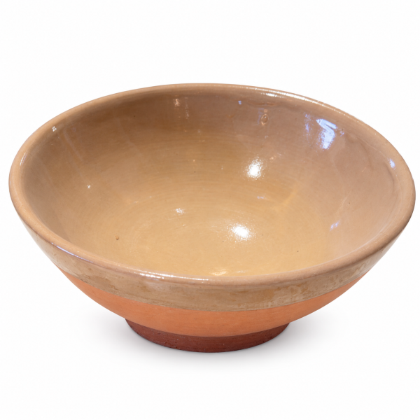Saladier Artisanal - Emaillé - ≈ Ø25x10cm - Bol Beige -