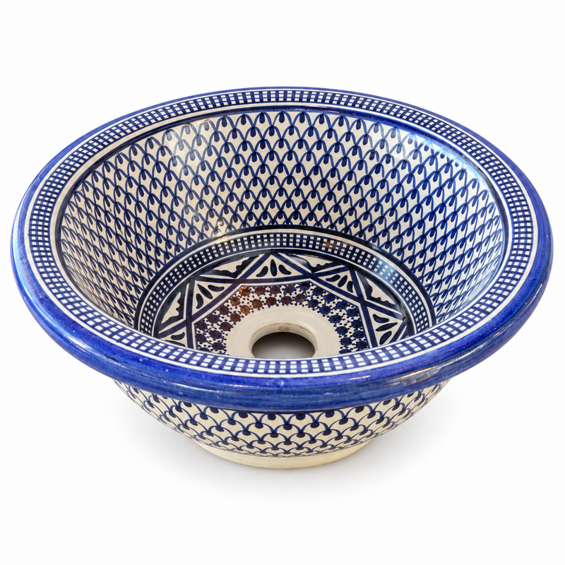 Vasque à poser Zellige - ø 30x14cm - VI -