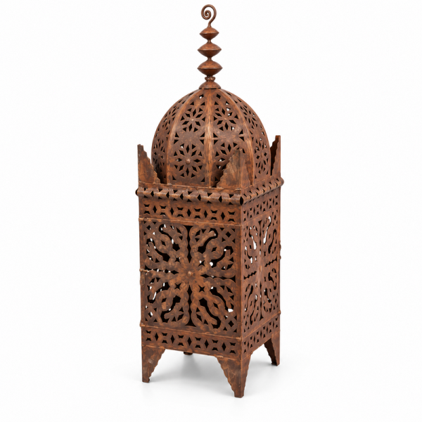 Lanterne Artisanale en Tôle - Fnar - ≈33x33cm - Hauteur 1m20 -