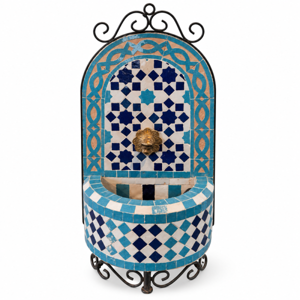 Mini Fontaine Zellige - I - 40x23cm - Pompe + Crachoir -