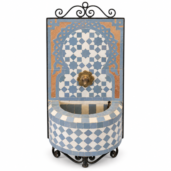 Mini Fontaine Zellige - II - 40x23cm - Pompe + Crachoir -