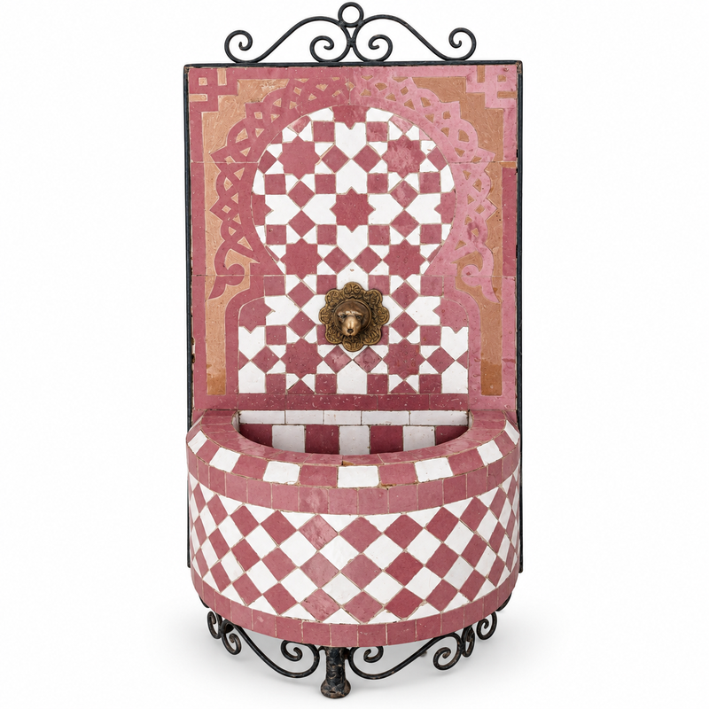 Mini Fontaine Zellige - III - 40x23cm - Pompe + Crachoir -