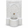 Fontaine Zellige - Aladin - Vert Beige & Blanche - 100x60cm - Pompe & Crachoir Laiton -