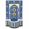 Fontaine Zellige - Fèsi - Beige / Bleue / Verte - 100x60cm - Pompe & Crachoir Laiton -