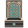 Fontaine Zellige - Fleur - Naturel / Noire / Verte - 120x80cm - Pas de visse & évacuation -