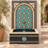 Fontaine Zellige - Fleur - Naturel / Noire / Verte - 120x80cm - Pas de visse & évacuation -