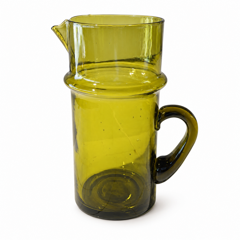 Carafe en verre - Beldi - ≈ d10x20cm - Miel -