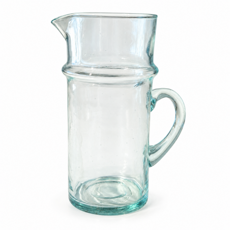 Carafe en verre - Beldi - ≈ d10x20cm - Blanche -