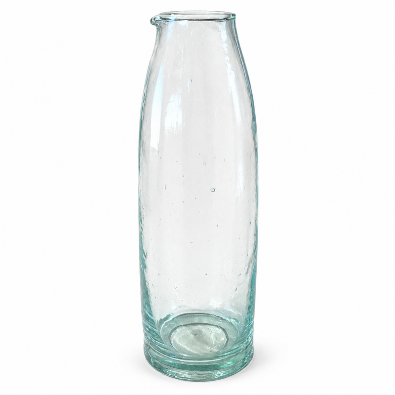 Carafe en verre - New - ≈ d8x23cm - Blanche -