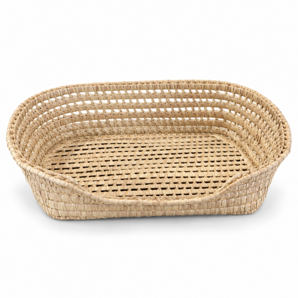 Panier artisanal - Doum - ≈65x45x18cm - Oasis - M -