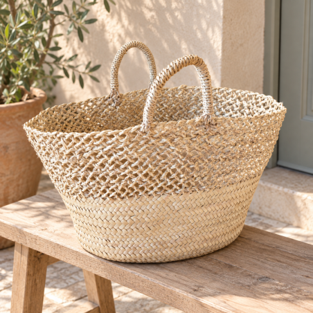 Panier artisanal - Osier - ≈50x25x30cm - Jane -