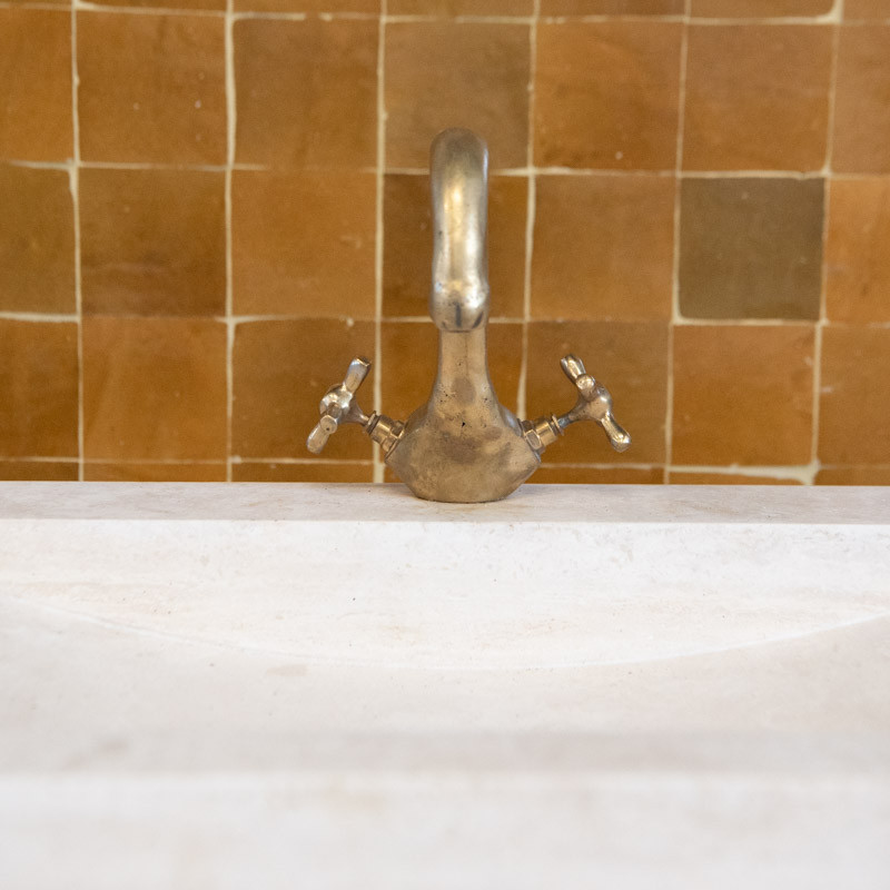 Robinet Artisanal - Laiton - Cobra - Lisse - H :21,5 cm -