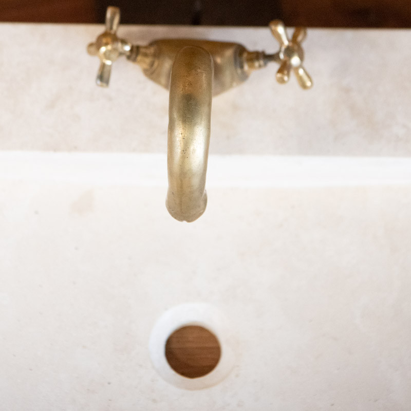 Robinet Artisanal - Laiton - Cobra - Lisse - H :21,5 cm -