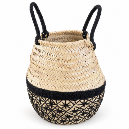 Panier artisanal - Osier - ≈d30x35cm - Tanjia -