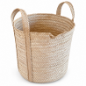 Panière artisanale - Doum - ≈d35x35cm - Ceinture - M -