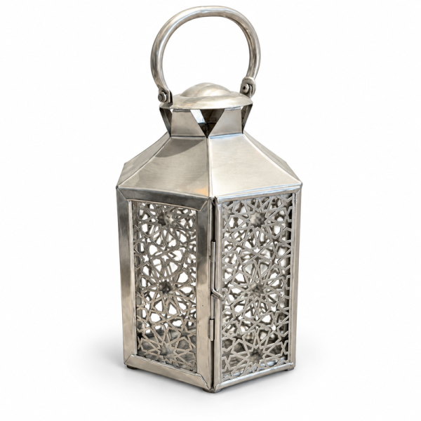 Lanterne Artisanale en Maillechort - Fèsi - ≈ x cm - Hauteur 20cm -