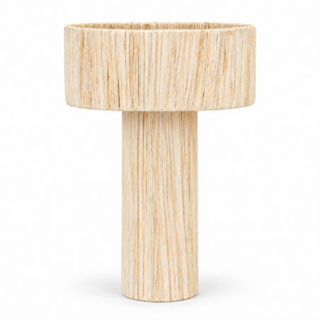 Lampe en Raphia - ≈d15cm & ≈30dcm - Hauteur 50cm - Champignon Naturelle S -