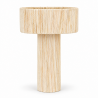 Lampe en Raphia - ≈d15cm & ≈30dcm - Hauteur 50cm - Champignon Naturelle S -
