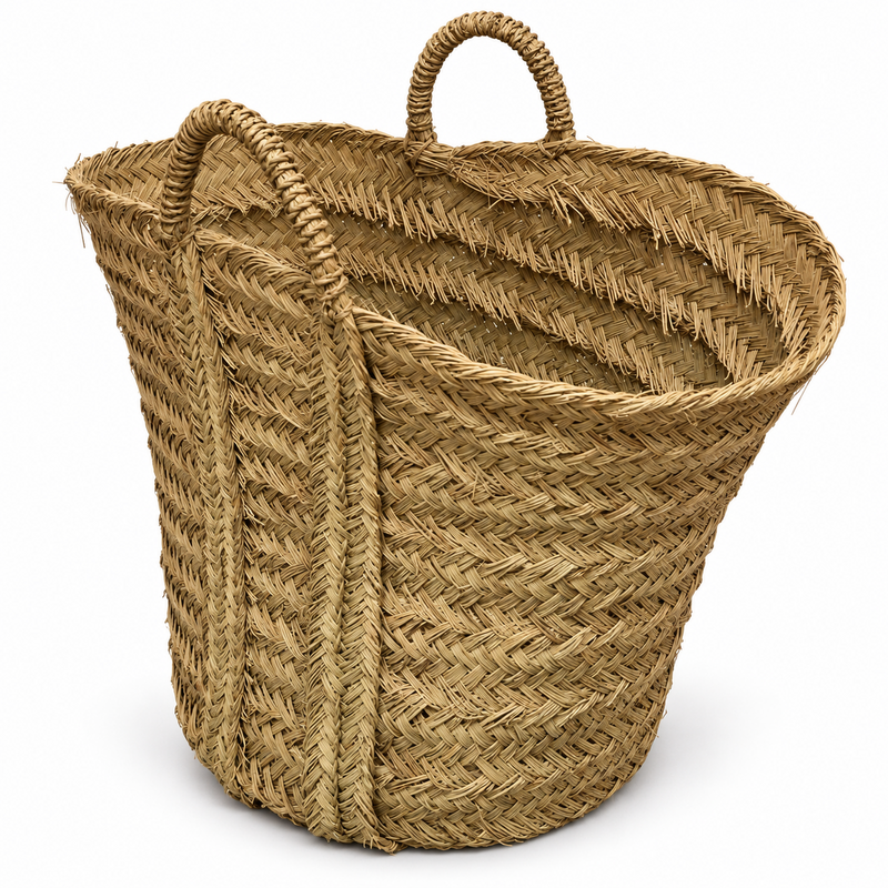 Panière artisanale - Halfa - ≈d50x50cm - Ceinture - XL -