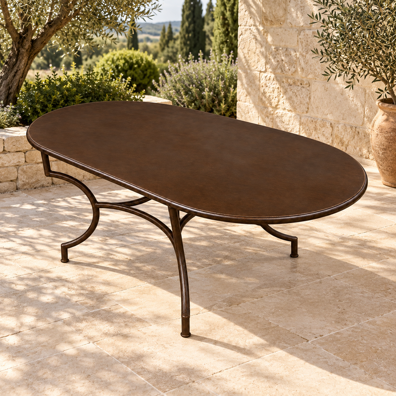 Table - Métal - Belda - 180x90x75cm - Ovale -