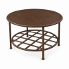 Table Basse - Métal - Repose livre - ⌀70x45cm -